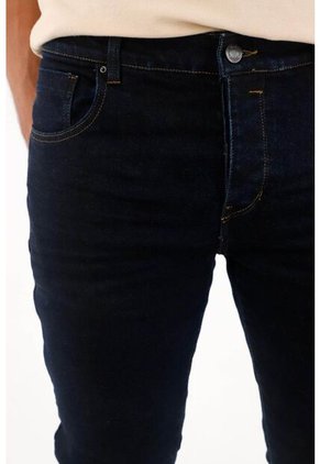 Tennis Jean Skinny Tiro Medio Azul Para Hombre