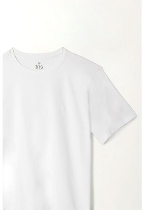 Tennis Camiseta Cuello Redondo Blanca Para Hombre