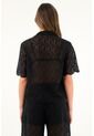 Tennis Camisa Tipo Bowling En Encaje Negra Para Mujer de Tennis