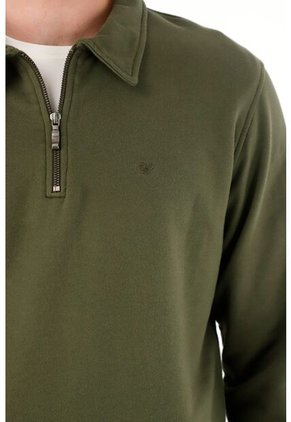 Tennis Buzo Tipo Polo Con Bolsillo Canguro Verde Para Hombre