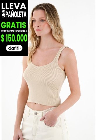 Tennis Camiseta Tejida Café Para Mujer Tennis