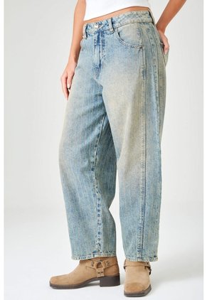 Tennis Jean Horseshoe De Tiro Alto En Denim Azul Para Mujer