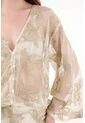 Tennis Camisa En Malla Bordada Cruda Para Mujer de Tennis