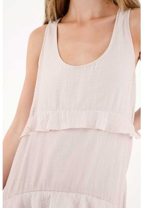 Tennis Vestido Asimétrico Con Boleros Crudo Para Mujer