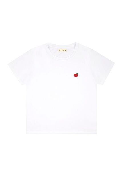 Tennis Camiseta Blanca Con Bordado Decorativo Para Mujer