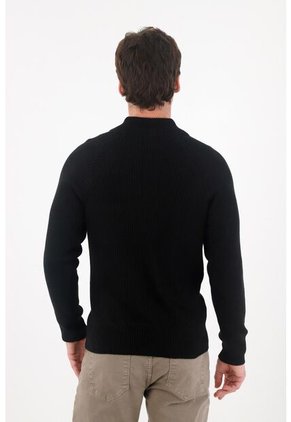 Tennis Buzo De Cuello Alto Negro Para Hombre