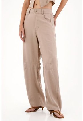 Tennis Pantalón Horseshoe De Tela Con Caída Crudo Para Mujer