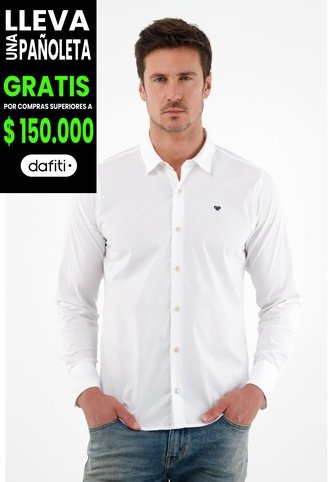Tennis Camisa Blanca Manga Larga Para Hombre Tennis