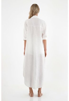 Camisa Café En Lino Para Mujer