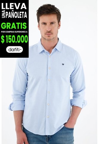 Tennis Camisa Azul Manga Larga Para Hombre Tennis