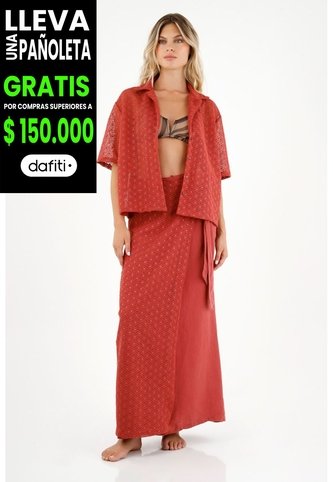 Camisa Roja Tipo Bowling Para Mujer Tennis
