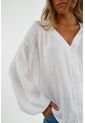 Camisa Oversize Blanca Para Mujer de Tennis