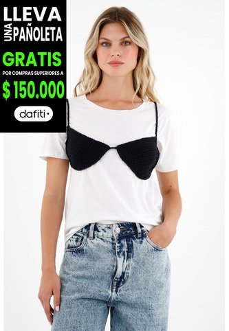 Tennis Top Negro Tejido Para Mujer Tennis