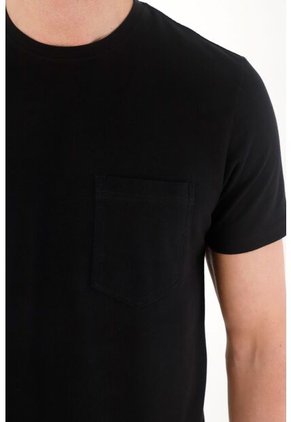 Tennis Camiseta En Tela Piqué Negra Para Hombre