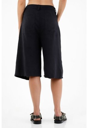 Tennis Bermuda Negra Larga Para Mujer