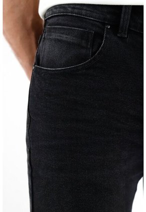 Jean Super Skinny Negro Para Hombre