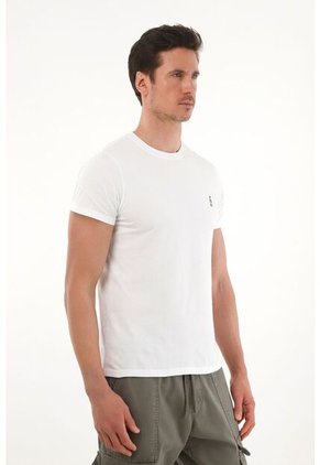Tennis Camiseta Básica De Manga Corta Blanca Para Hombre