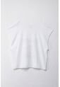 Tennis Camiseta Boxy Fit Manga Sisa Blanca Para Mujer de Tennis