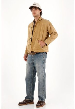 Tennis Chaqueta En Bull Denim Café Para Hombre
