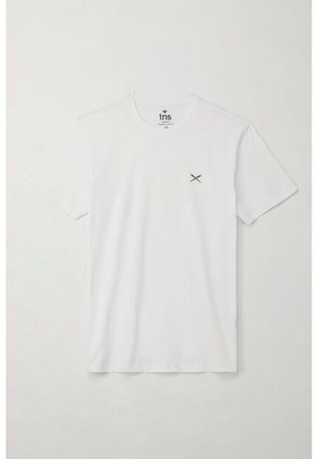 Tennis Camiseta Básica Con Mini Print Blanca Para Hombre