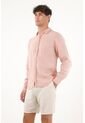Camisa Manga Larga De 100% Lino Para Hombre de Tennis