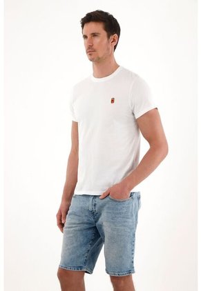 Tennis Camiseta De Cuello Redondo Blanca Para Hombre