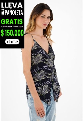 Tennis Camisa Estampada De Tiras Para Mujer Tennis