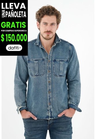 Tennis Camisa Azul En Denim Para Hombre Tennis