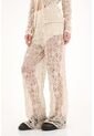 Pantalón Wide Leg En Encaje Crudo Para Mujer de Tennis