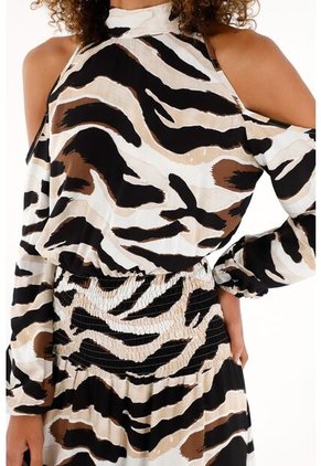 Tennis Vestido Largo Con Estampado Animal Print Para Mujer