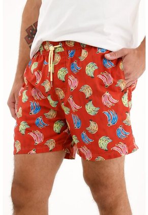 Tennis Pantaloneta De Baño Con Estampado De Bananas Para Hombre