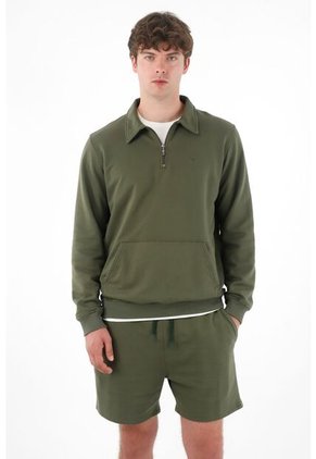 Tennis Bermuda En Tejido De Punto Verde Para Hombre