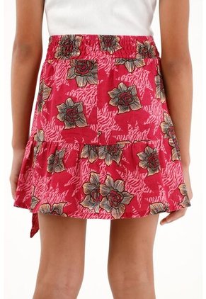 Falda Corta Estampada Para Niña