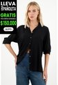 Tennis Camisa Manga Larga Negra Para Mujer de Tennis
