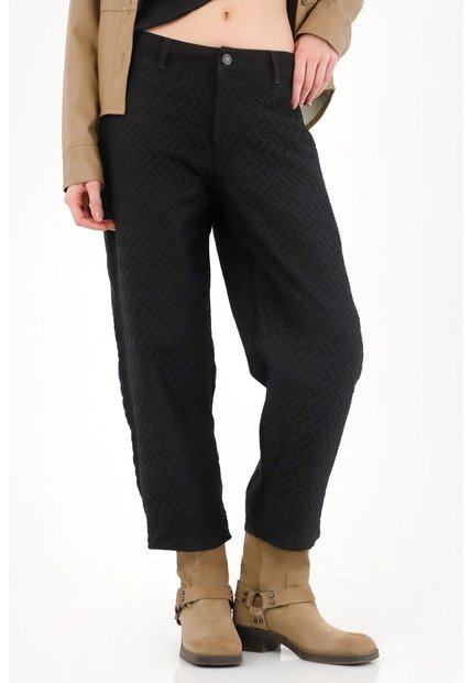 Tennis Pantalón Horseshoe Tiro Medio Negro Para Mujer