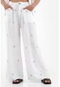Pantalón En Lino Blanco Para Mujer de Tennis