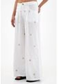 Pantalón En Lino Blanco Para Mujer de Tennis