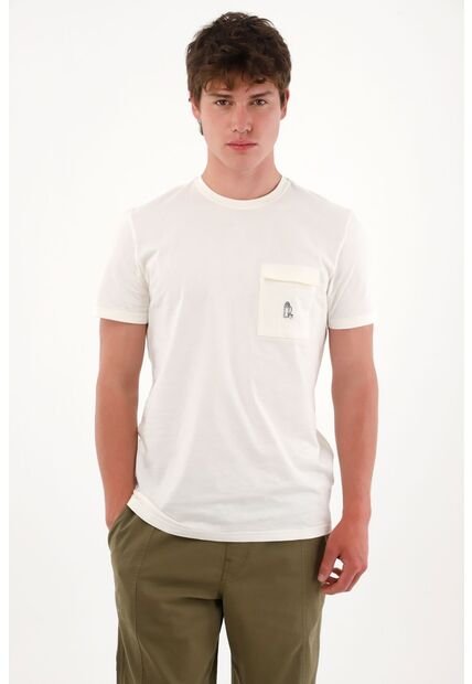 Tennis Camiseta Con Bolsillo De Tapa Crudo Para Hombre