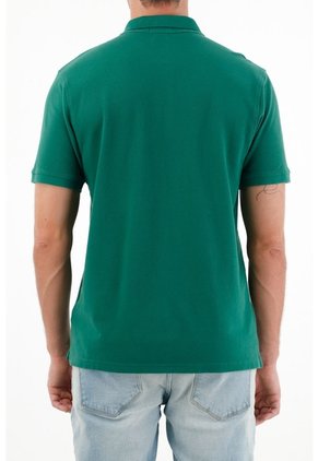 Polo Verde 100% Algodón Para Hombre