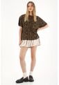 Tennis Camiseta Oversized Estampado Animal Print Para Mujer de Tennis