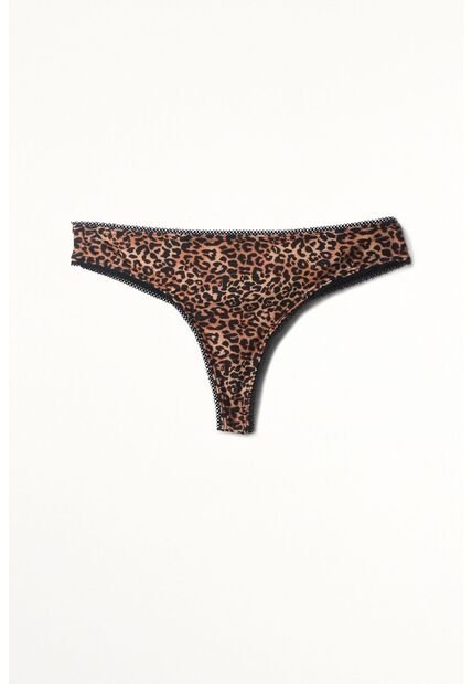Tennis Panty Tipo Tanga Animal Print Para Mujer