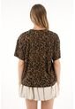 Tennis Camiseta Oversized Estampado Animal Print Para Mujer de Tennis