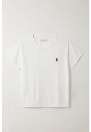 Tennis Camiseta Con Estampado Localizado Blanca Para Mujer