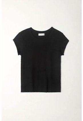 Tennis Camiseta Cuello Redondo Negra Para Mujer