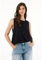 Tennis Camiseta Manga Sisa Negra Para Mujer de Tennis