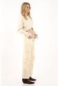 Tennis Jean Wide Leg Con Cortes Desflecados Amarillo Para Mujer de Tennis