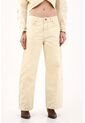Tennis Jean Wide Leg Con Cortes Desflecados Amarillo Para Mujer de Tennis