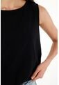 Tennis Camiseta Manga Sisa Negra Para Mujer de Tennis