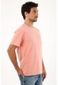 Camiseta Naranja Con Raqueta Estampada Para Hombre de Tennis