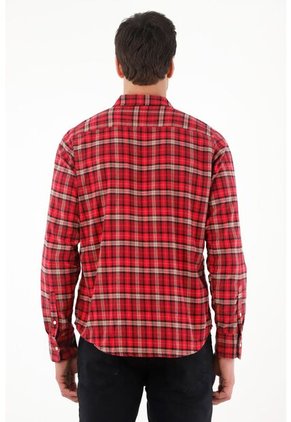 Tennis Camisa Tipo Leñadora Roja Para Hombre